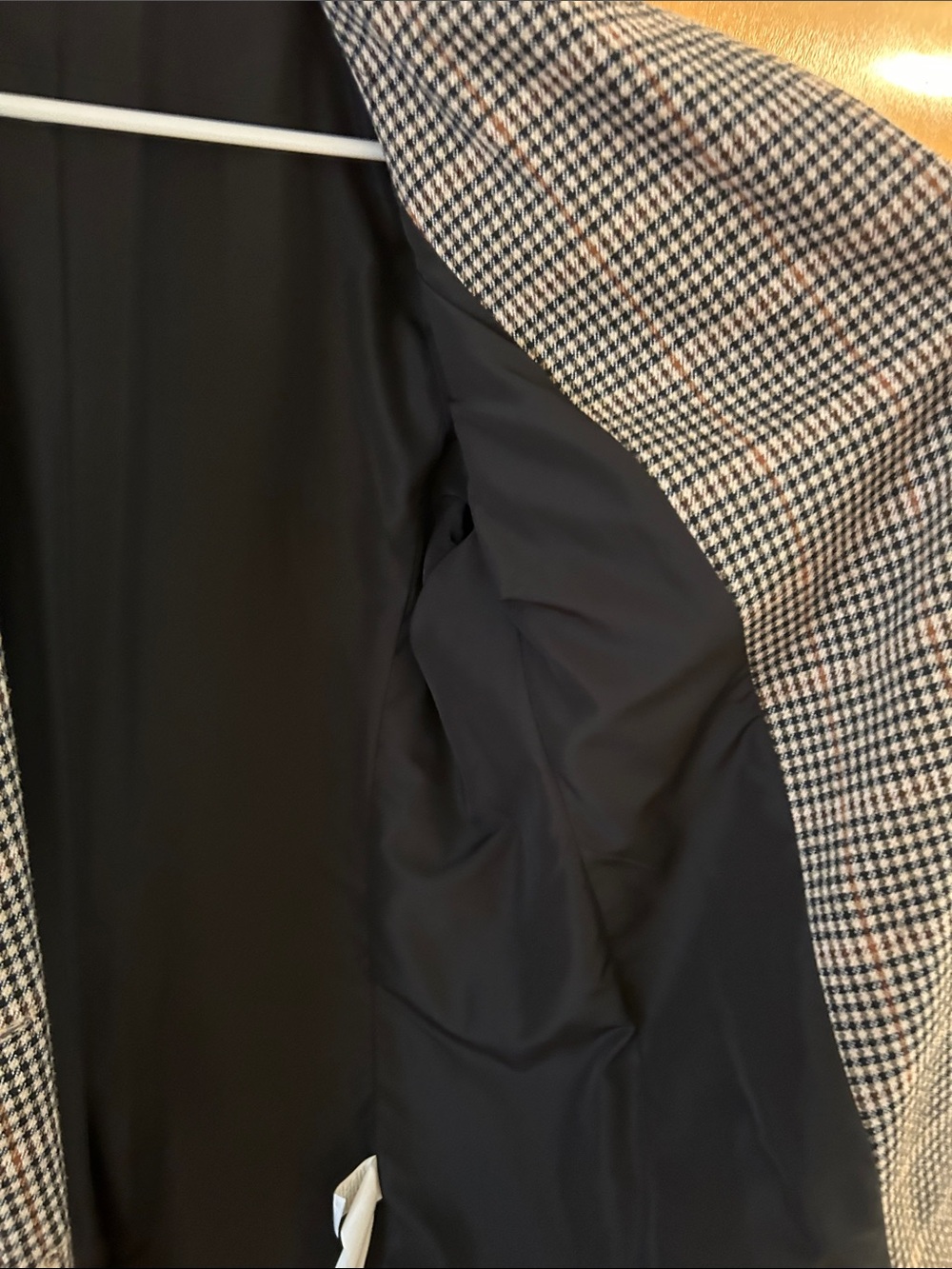 Black Tape_ Oversized Houndstooth Double-Breasted Blazer, Medium - Picture 7 of 9